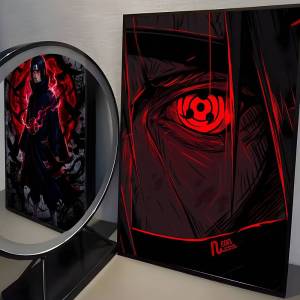 Bandai | Naruto Anime HD Canvas Wall Art Poster - In Chống Thấm Nước Cho Phòng Ngủ Trang Trí Phòng Khách Phong Cách Hiện Đại Sasuke Tác Phẩm Nghệ Thuật Quà Tặng