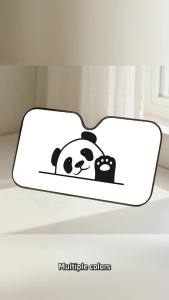 Cute Panda Pattern Car SunShade Windscreen Front Window Visor 70x130cm Sun Visor Solar Protect Plaid Gift Novelty Car