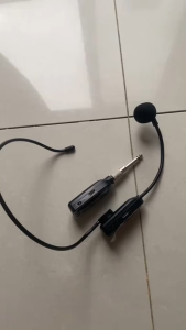 BERGARANSI Microphone Wireless Clip On Karaoke Terbaik Mic Bando Imam Masjid Headaset Receiver SI01
