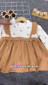 Bayi - 2 Tahun | Dress Bayi Ahreum Dres import - Dress Anak Perempuan Import Premium Gaya Overall - Dress Anak korea Korean Style