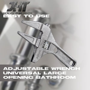 JHT Kunci Inggris Pipa Kamar Mandi Wastafel AC Universal 6-68mm Gagang Pendek Big Open Bathroom Wrench