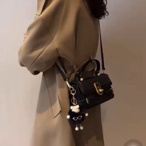 (Ready Stock) 2023 New Pure Color Exquisite Stone Texture Cute Pendant Crossbody Small Square Bag Shoulder bag