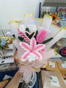 ช่อดอกไม้ของขวัญ ช่อดอกไม้ลวดกำมะหยี่ ช่อดอกไม้ขนาดเล็ก