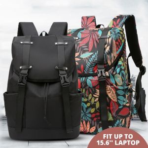 (1-3 Days Delivered)Backpack for Women Men Waterproof Lightweight Nylon Laptop Ladies Men Bag Student Backpack Water Resistant for carry 15.6 Laptop