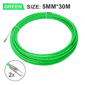 5MM Fiberglass Cable Push Pullers 5/10/15/20/25/30/50M Wire Duct Fish Tape Electrical Tape Wire Cable Threading Aid Tool