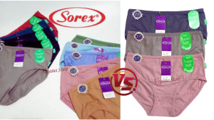 6Pcs Celana Dalam Wanita Sorex 1239 Super Soft Underwear CD Bahan Super Soft Ukuran M LELQL