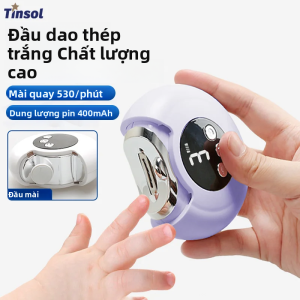 Máy Cắt Và Mài Móng Điện TINSOL 2 Trong 1 Có Đèn - Máy Cắt Và Đánh Bóng Móng Tự Động Để Chăm Sóc Móng