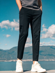 Enjeolon | Mens Summer Thin Straight Fit Business Casual Trousers