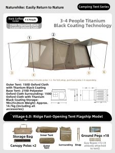 NatureHike | Quick Setup Winter Camping Tent