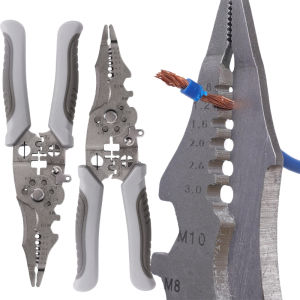 Professional Electrician Wire Stripper / Wear-resistant Stainless Steel Crimping Pliers / All-purpose Cable Processing Tool for Household Electrical Repair Work