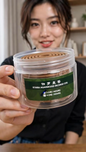 天然沉香盘香2小时48卷(伽罗系)Agarwood Kyara Incense Coil 2 hours