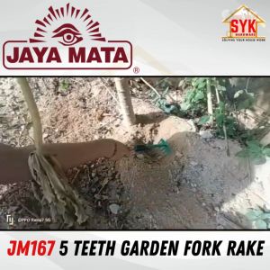 SYK Jaya Mata JM167 13 Inch 5 Teeth Garden Fork Gardening Tools Garden Weeding Tool Alat Kebun Merumput