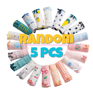 5-Piece Young Girls Cotton Underwear Soft Solid Panties For Mature Girl Fashion Teenage Girls Briefs Adolescent Female Underwear