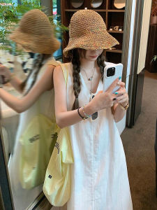 SHULINMEI | Đầm Dài Ống V Vai Trắng Cho Kỳ Nghỉ