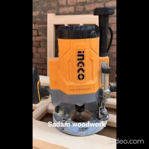 Mesin Router 6mm 8mm 12mm 1/2" INGCO RT22008 Trimmer Profil Besar Kayu