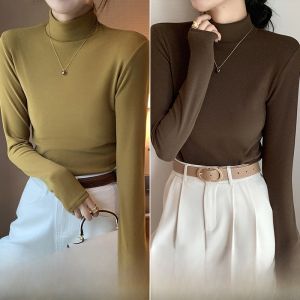 MiiOW | Áo sơ mi dài tay lót lông cừu cổ cao thời trang thu đông mới dành cho nữ màu đỏ may đo thoải mái thường ngày