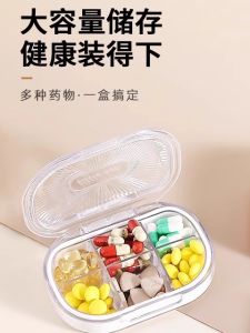Portable Mini Medicine Box Moisture Proof Durable Daily Three Meals Pill Splitter Compact Travel Friendly Medicine Container