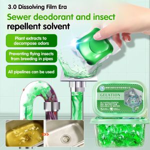Drain Pipe Antiodor Seal Sewer Pipeline Longlasting Insect Repellent and Deodorant Pipe Unclogger