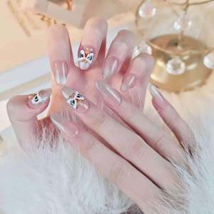 New Year Lion Wake up Handmade Wearable Nail Art Nude Cat Eye High-End Sensation Whitening Cute Detachable New Year Style Beauty
