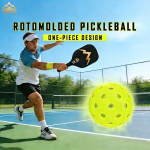 TOPICK Competition Grade 40-Hole Outdoor Pickleball Rotomolded Seamless Yellow Green