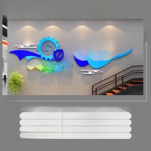 Adhesive 3D Wall Stickers Cultural Safety Production Quality Detail Promotion Motivational Slogans for Company Decoration