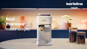 HÀNG CHÍNH HÃNG - Combo máy pha và máy tạo bọt cà phê Espresso Lungo tự động chuyên nghiệp. Thương hiệu Hà Lan cao cấp Philips Baristina BAR300 - BAR311