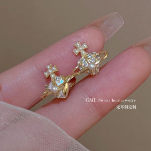 Elegant Womens Earrings Fashionable Unique Summer Trendy Clip-On Studs Alloy Silver Gold Heart Waterdrop Bell Patterns
