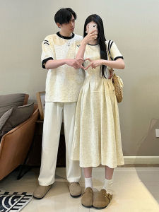 XILANDUO | Couples Waist-Cinching Mid-Length Dress