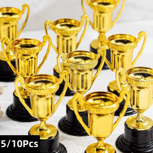Mini Trophies Bulk Small Plastic Trophies for Kids Gold Award Cup Class School Reward Sport Tournament Winning Prize Party Favor