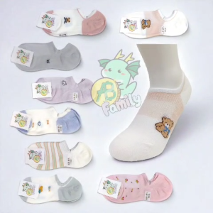 S22 [5PASANG] Kaus Kaki Wanita Remaja Dewasa Pendek Lucu Tidak Terlihat Bahan Premium