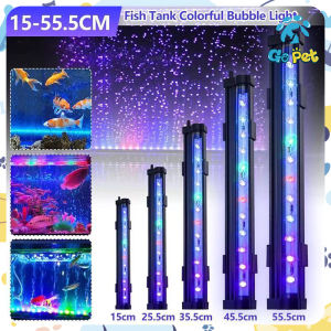 Fish Tank Aquarium LED Air Bubble Oxygenation Lamp Color Changing Bubble Waterproof Submersible Light For Fish Tank