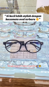 TERLARIS Frame Kacamata Anak Cowok/Cewek Model OvalBisa Minus&Cylinder Lensa AntiradiasiPhotocromicBluerayBluecromicKacamata Anak