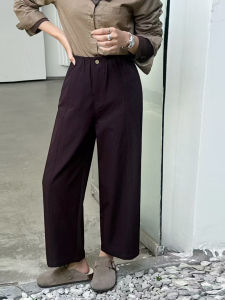 High Elastic Straight Leg Pants Autumn New Style Anti-Wrinkle Casual Womens Loose Fit Trousers plus Size Comfortable Leggings