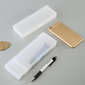 Cute Kawaii Transparent Plastic Pencil Case Lovely Pen Box For Gift Office School Supplies Stationery Materials