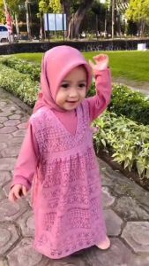 (EGSUS) Gamis Bayi Perempuan Newborn 02 Tahun Vest BRUKAT Anak Rompi Katun Spandek