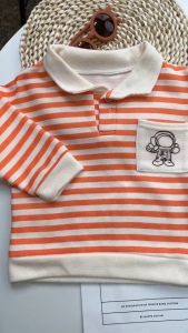 kids boys fashion cotton bayi perempuan Polo striped long sleeve set jeans baby boy fashion two-piece set