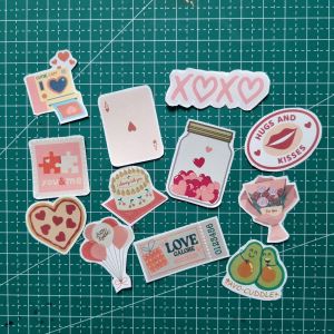 [ 12pcs ] Sticker aesthetic | sticker scrapbook aesthetic vintage lucu | sticker lucu | sticker deco| sticker vinyl |