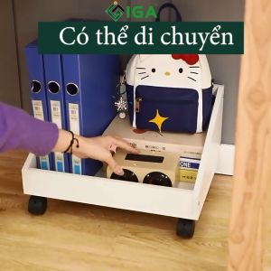 Kệ Gỗ Để Đồ Đa Năng Có Bánh Xe Di Chuyển Dễ Dàng - GP190