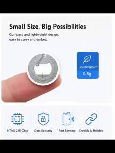 100Pcs High Capacity NTAG213 NFC Stickers Clear Label Adhesive Rewritable Tags for All NFC-Enabled Mobile Phones & Devices