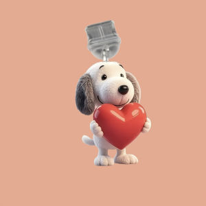 Heart Dog Dust Plug 2D Kawaii Ladies Charge Port Plug For iPhone Type C Anti Dust Cap Decoration Couple Phone Pendant