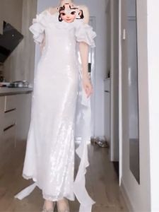 Váy Dạ Hội Đuôi Cá Một Bên Vai Kiểu Pháp Váy Dạ Hội Mùa Hè Váy Dạ Hội Trang Trọng Váy Dạ Hội Tay Ngắn Váy Dạ Hội Dài