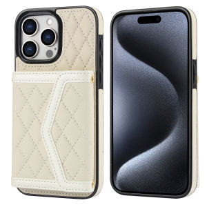 szhaiyu | Crossbody RFID Leather Wallet Cards Solt Phone Case For IPhone 18 17 16 15 14 13 12 Pro Max Plus 17Air 16E Diamond Pattern Cover