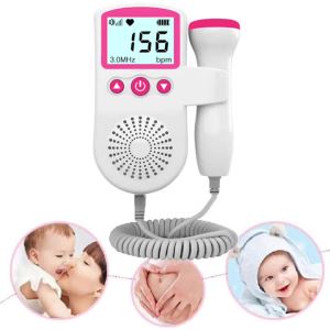 3.0MHz LCD Display Fetal Doppler Baby Prenatal Heart Rate Detector Home Doppler Stethoscope Pregnant For Women Fetal Monitor