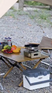 Folding Table Outdoor Camping Egg Roll Table Portable Multifunction Aluminum Barbecue Picnic Table