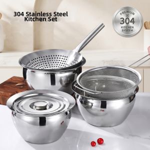 BAICHANG | Professional Chef 304 Stainless Steel Oil Container Set