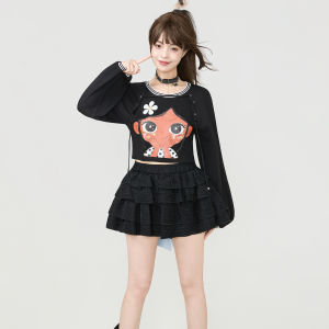 Keiko | Sweet & Spicy Style Sleeve Patchwork Crop Top