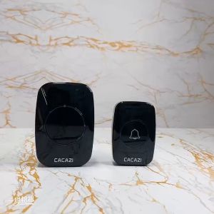 US Plug (24 Hour Ship) Wireless Doorbell 300M Range Smart Home Door Bell Waterproof 60 Chime Ring Battery 1 2 Button AC Electric 1 2 3 Receiver 110v 220V 240V Led Light for Home Security Office Dustproof