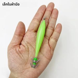เหยื่อปลอมหมึกเรืองแสง Ackibbik 5 ชิ้น/กล่อง เบ็ดตกปลาหมึก เบ็ดตกปลาหมึกยักษ์ เหยื่อตกปลาหมึก