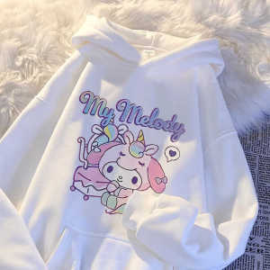 Áo Nỉ Có Mũ Trùm Đầu Cho Bé Gái Mùa Thu Đông Dày Dặn Mềm Mại Cotton Nguyên Chất Phong Cách Hoạt Hình Thường Ngày