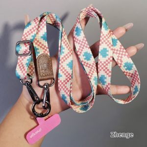 ZHENGEGE | Crossbody Adjustable High-end Print Wide Fabric Phone Strap
